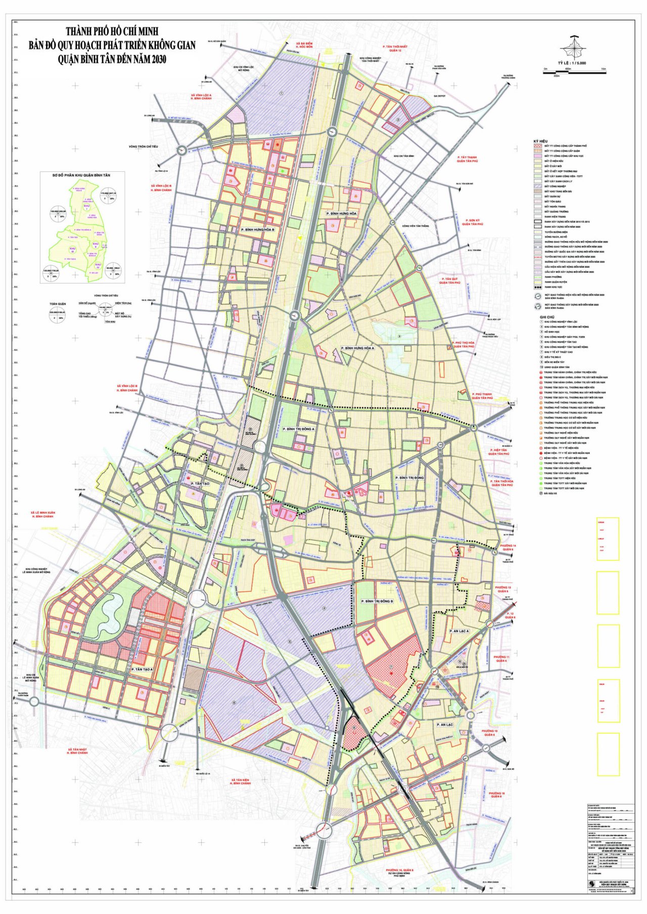 Bản đồ quy hoạch quận Bình Tân, TP.HCM đến năm 2030