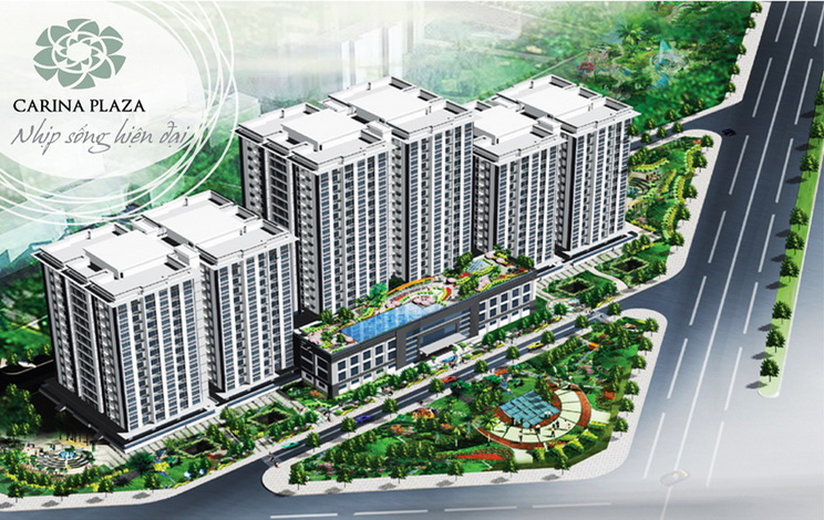 Phối cảnh dự án chung cư Carina Plaza trên đường Võ Văn Kiệt, Quận 8, TP.HCM