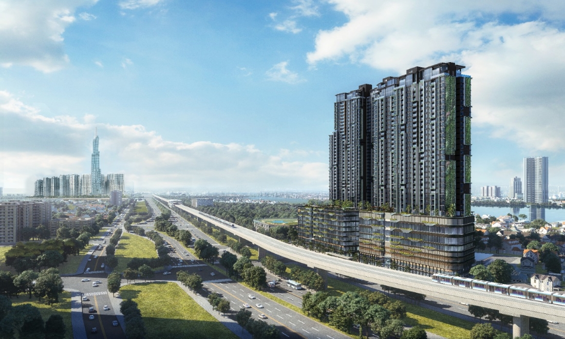 Phối cảnh tổng thể dự án chung cư Xa lộ Hà Nội - Masteri Lumiere Riverside