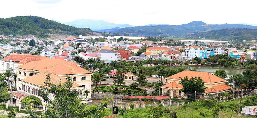 huyện Di Linh, tỉnh Lâm Đồng nhìn từ trên cao