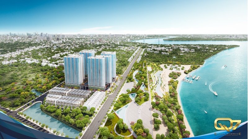 Phối cảnh tổng thể chung cư Quận 7 dưới 3 tỷ đồng - Q7 Saigon Riverside 