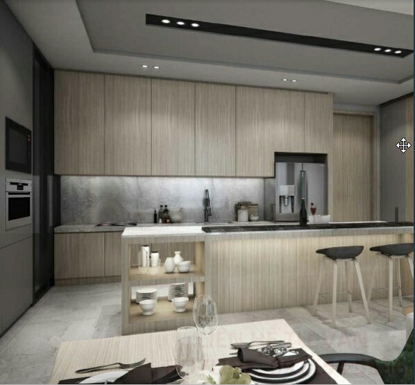 Thiết kế nội thất bếp nhà mẫu Empire City hiện đại, đủ đầy tiện ích.