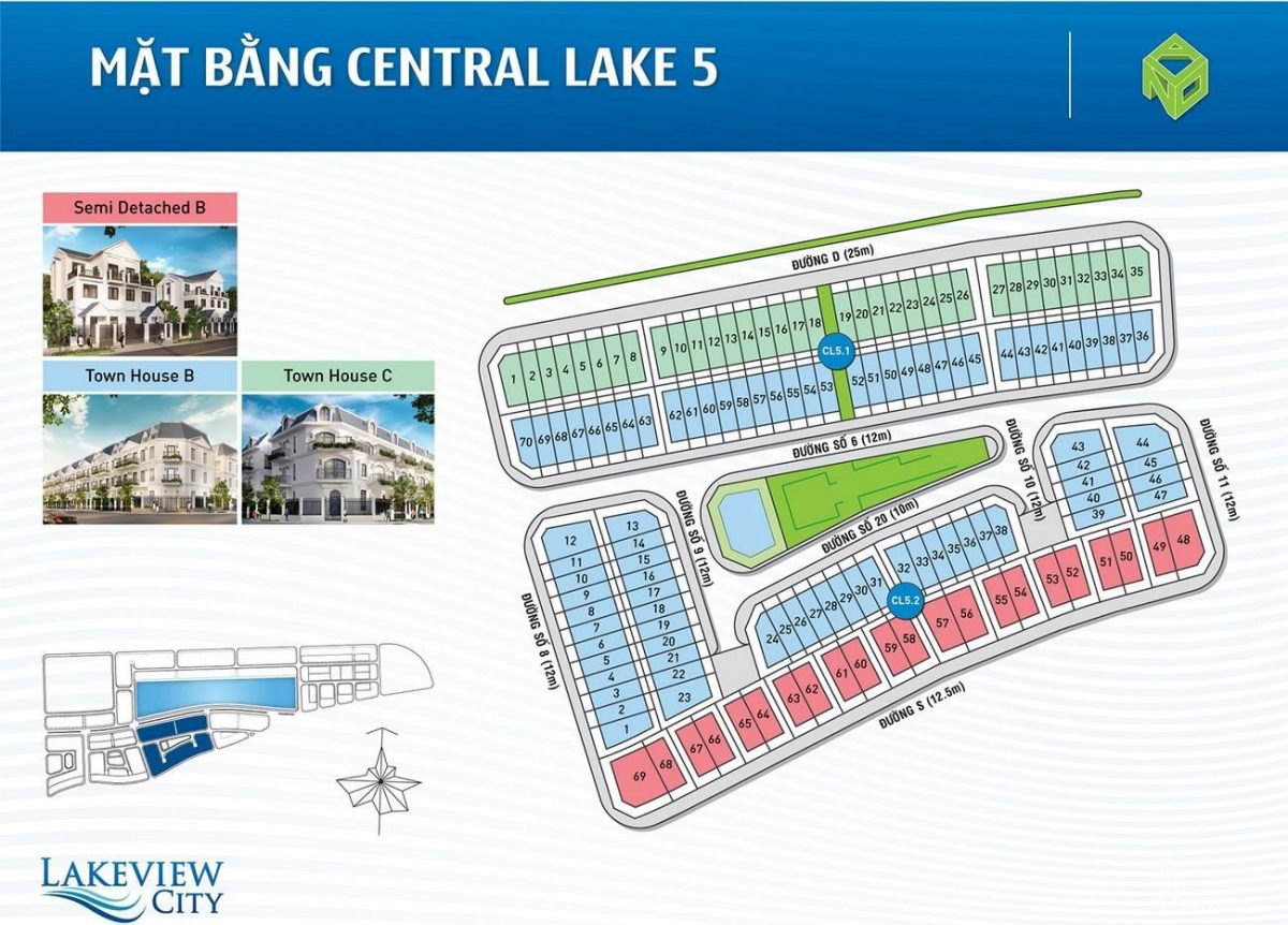 Mặt bằng Lakeview City - Central Lake 5