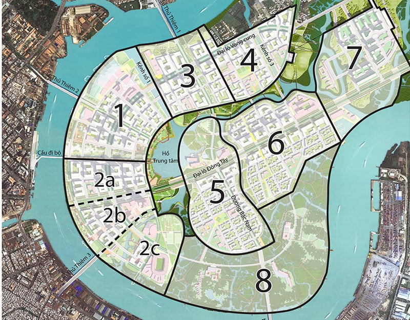 Bản đồ quy hoạch Khu đô thị mới Thủ Thiêm, TP.HCM
