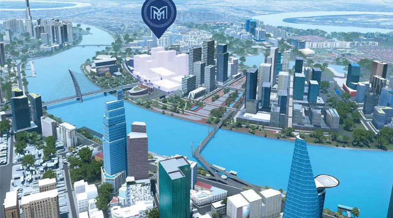 Vị trí dự án The Metropole Thủ Thiêm nằm ngay chân cầu Thủ Thiêm 2.