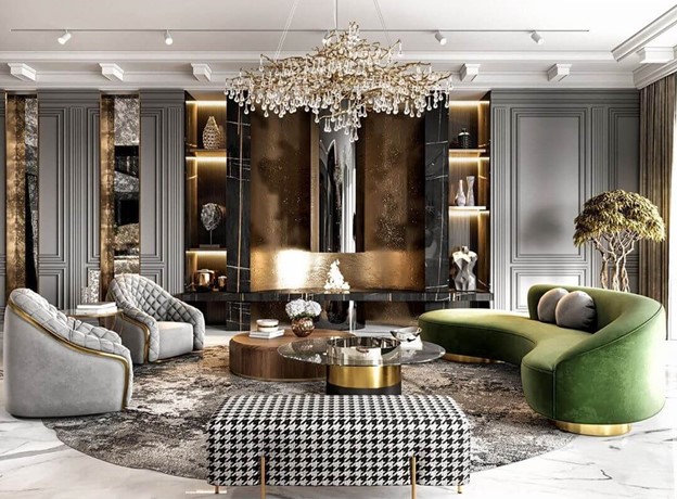 Nội thất phong cách Luxury thể hiện rõ nét đẳng cấp của gia chủ.