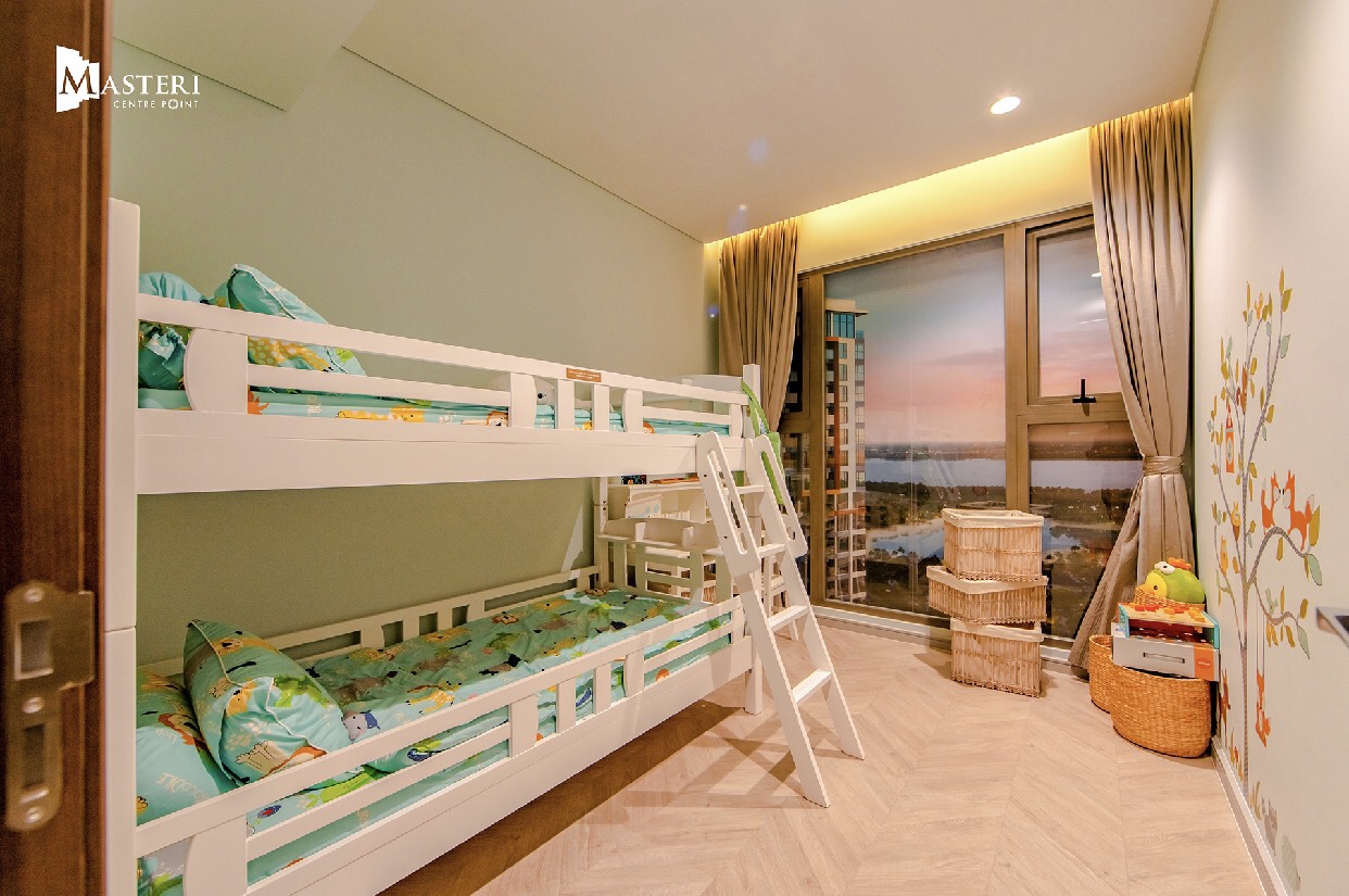 Thiết kế phòng ngủ trẻ em thông minh, đủ đầy tiện ích.