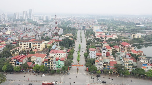 Hình ảnh một góc huyện Thanh Trì nhìn từ trên cao