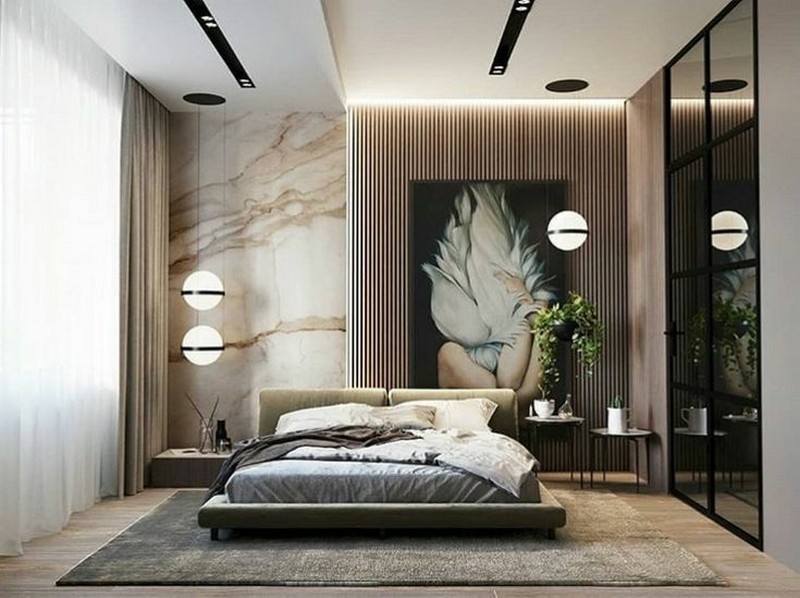 Phòng ngủ master có thiết kế ấn tượng, thể hiện được dấu ấn cá nhân.