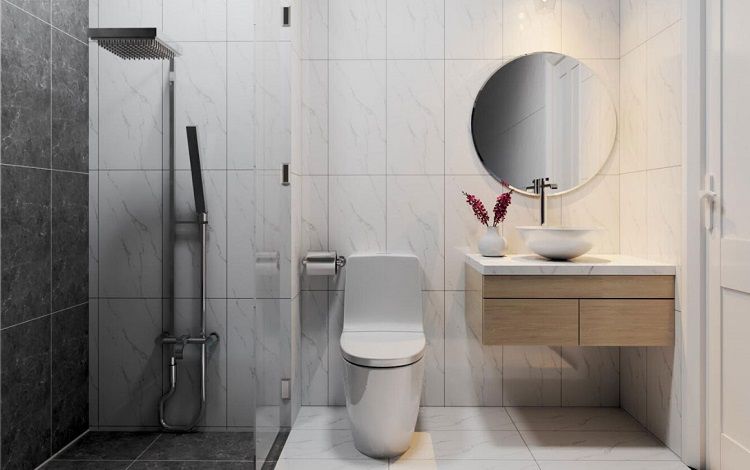Phòng vệ sinh đủ đầy thiết bị tiện ích hiện đại.