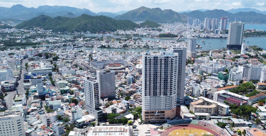 Hình ảnh một góc tỉnh Khánh Hòa nhìn từ trên cao