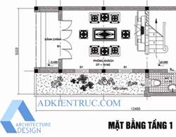 Xây nhà 4 tầng 5,5x12,5m hướng Đông Nam