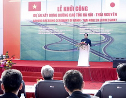 Khởi công xây đường cao tốc Hà Nội-Thái Nguyên