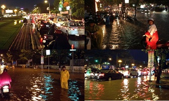 Clip: Hà Nội ngập trong trận mưa lớn nhất năm