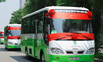 Ecopark khai trương hệ thống xe bus miễn phí