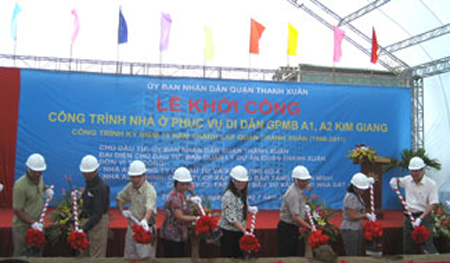 Khởi công dự án 250 căn hộ tái định cư tại Kim Giang