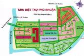 Nền biệt thự góc 2 mặt tiền dự án Phú Nhuận Quận 9, dt 267m2, giá bán 68 tr/m2