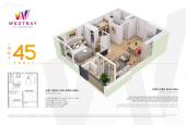 Bán căn hộ 45m2 , 1PN+1, Tháp A, Chung cư West Bay , Khu đô Thị Ecopark