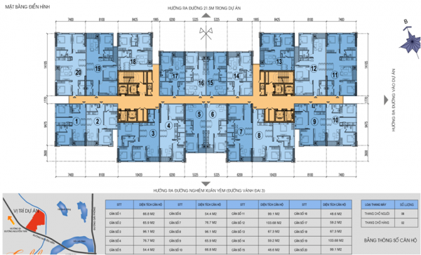 Chung cư VC2 Kim Văn Kim Lũ Vinaconex 2, căn góc số 11, 3 PN đẹp nhất dự án 3638155