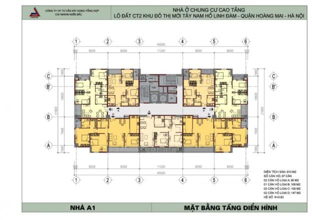 Sàn HUD mở bán chung cư A1CT2 Tây Nam Hồ Linh Đàm 2981774