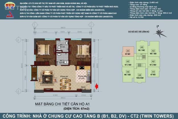 Cần bán gấp căn 3 phòng ngủ, chung cư B1B2 Tây Nam Linh Đàm, tầng trung 4922377