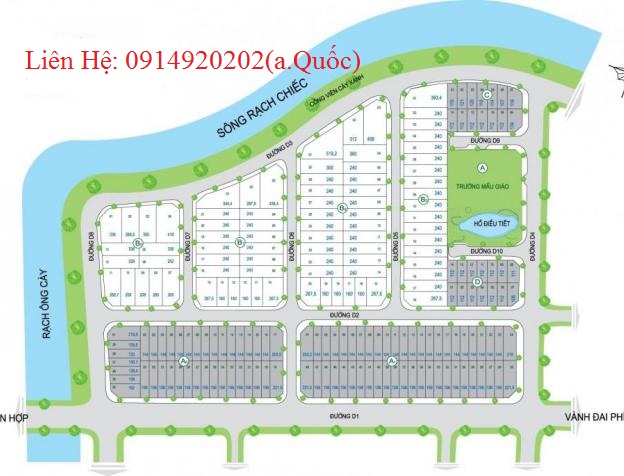Đất nền biệt thự dự án Trí Kiệt, Quận 9, DT 240m2, giá 15tr/m2, LH 0914920202 6002153