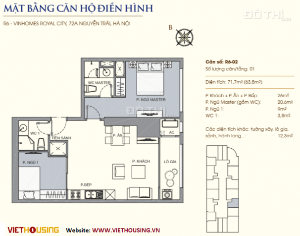 Chính chủ bán căn 25 tòa R2 CCCC Royal City (153m2) full nội thất. Lh: 0974.681.333 6316788