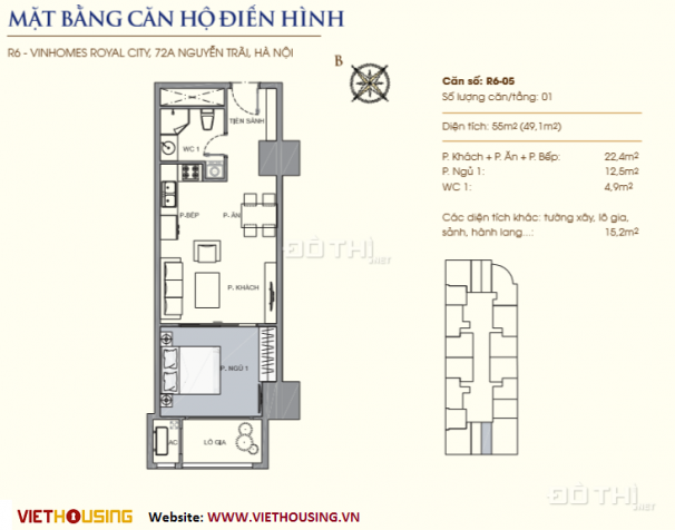 Chính chủ bán căn 25 tòa R2 CCCC Royal City (153m2) full nội thất. Lh: 0974.681.333 6316788