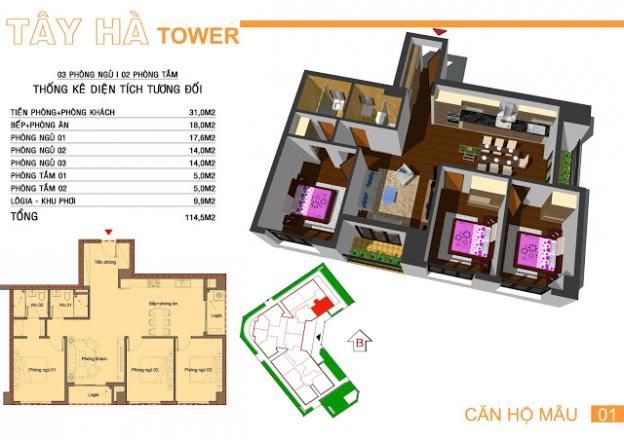 Bán căn hộ CC Tây Hà Tower đường Tố Hữu 24 triệu/m2, nhận nhà ở ngay, gọi 0986344262 6492116