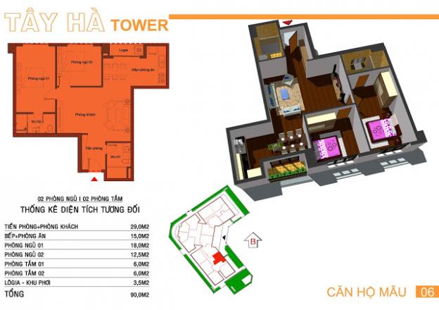 Bán căn hộ CC Tây Hà Tower đường Tố Hữu 24 triệu/m2, nhận nhà ở ngay, gọi 0986344262 6492116