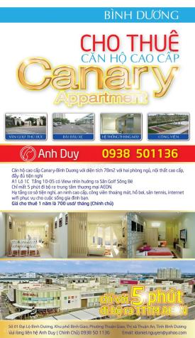 Cho thuê căn hộ Canary Bình Dương C10-05 6498239