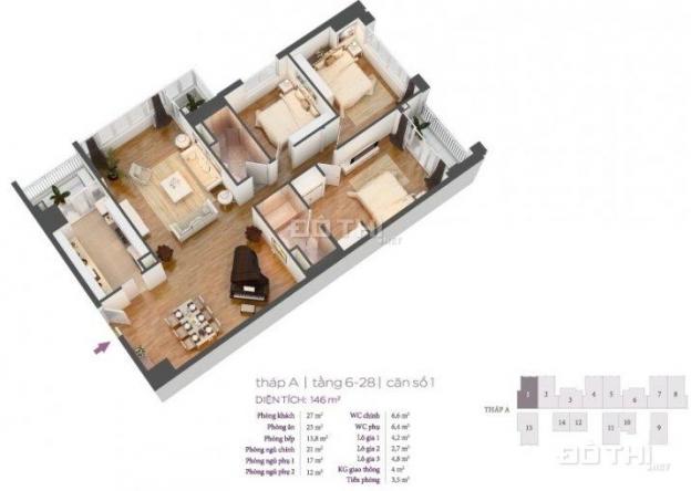 Bán căn hộ 75m2 thiết kế 2 phòng ngủ, khu vực quận Thanh Xuân, thanh toán 25% nhận nhà 6643064