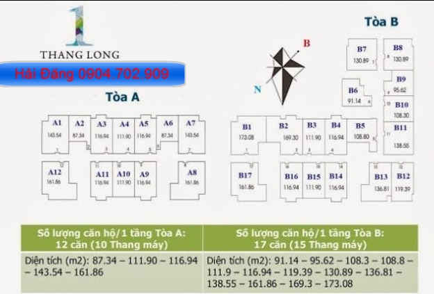 Giảm cực sâu CH Thăng Long NO1 S=108.3m2, 3PN rẻ bất ngờ 6719936