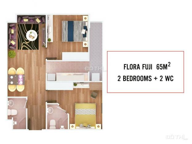 Căn hộ Flora Fuji – Quận 9 – 15 phút đến hầm Thủ Thiêm Quận 1 – Giá 1.2 tỷ/căn 2PN 6857249