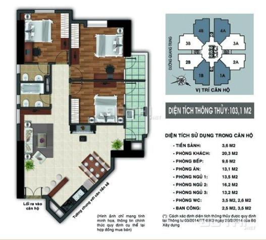Bán căn chung cư ở ngay giá 1,7 tỷ 3 phòng ngủ, căn đầu hồi, trung tâm quận Hà Đông 6864197