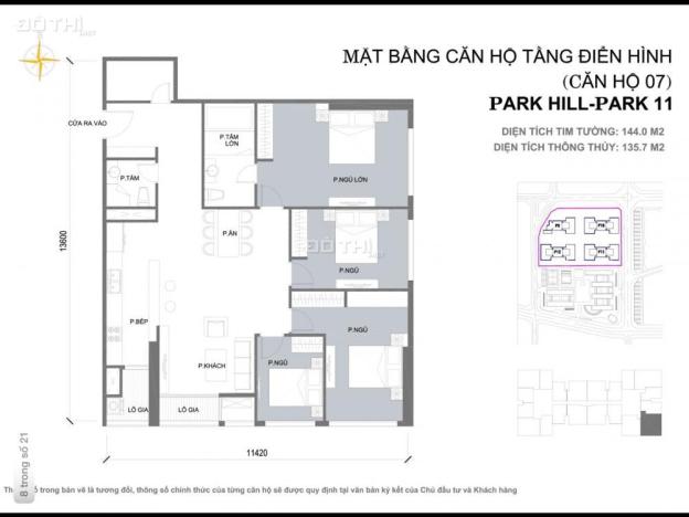 Bán căn hộ chung cư tại dự án Vinhomes Times City Park Hill, diện tích 144m2, 4 phòng ngủ 7032884