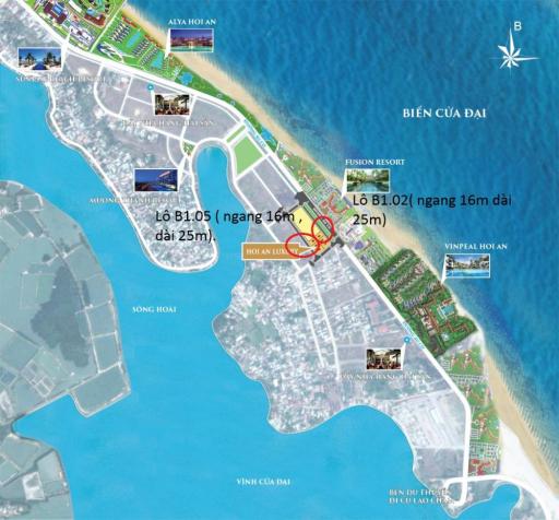 Đất biển Cửa Đại Hội An, DT 400m2 (16m*25m), gần resort Mường Thanh 7247675