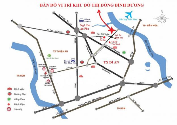 Đất nền giá rẻ, KĐT Đông Bình Dương, P. Tân Bình, Dĩ An, BD, chỉ 460tr/nền. Lh 0989 104 611 7233050