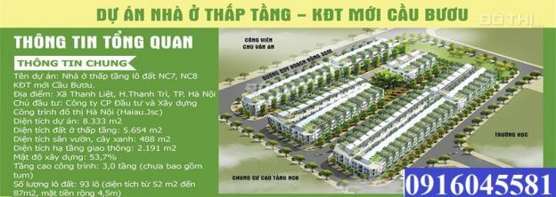 Bán đất biệt thự liền kề tại khu đô thị Cầu Bươu - Quận Thanh Trì - Hà Nội (được tự xây dựng) 7118649