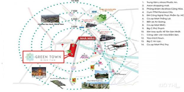 Dự án duy nhất đẳng cấp nhất với 2 mặt tiền - Green Town giá: 850triệu /căn 2 PN. LH: 093.200.4546 7234180