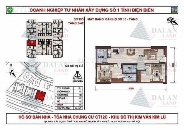 Cực rẻ bán căn 65.1m2 cực rẻ tại CT12 Kim Văn Kim Lũ, 2PN, 2VS. Giá cực rẻ chỉ 1 tỷ (bao sang tên) 7241975