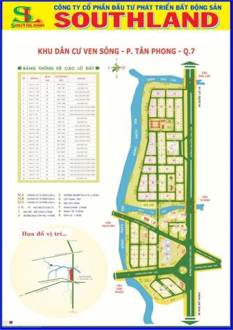Bán đất Sadeco ven sông Tân Phong, lô C40, 12x18m góc 2MT, 50tr/m2 7310836