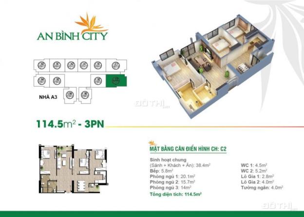 Suất ngoại giao chung cư An Bình City diện tích 114m2 view hồ điều hòa 7310777