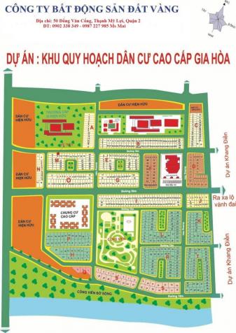 Bán đất dự án Gia Hòa Quận 9, DT 7x20m, 2 mặt tiền trước sau 7369329