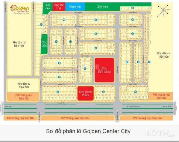 Bán đất nền dự án tại dự án Golden Center City 2, Bến Cát, Bình Dương diện tích 150m2 giá 350 triệu 7384057