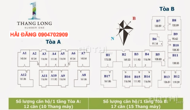 Bán CHCC Thăng Long N01 117m2 (Nội thất mới 100% - View TT Hội Nghị Quốc Gia) 7401685