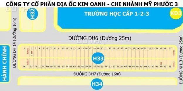 Cần bán 74 nền ở lock H33 MP3, Bến Cát, Bình Dương giá siêu rẻ 3tr/1m2 7408245