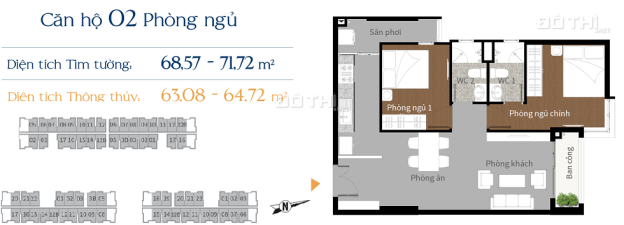 Bán căn hộ Him Lam Phú An liền kề Q. 2, hỗ trợ vay 50% giá trị căn hộ, LS 0%/năm 7423696