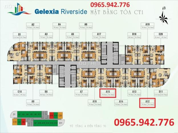 Gelexia Riverside 885 Tam Trinh: Suất ưu đãi + căn đẹp tầng đẹp + giá hơp lý. Báo giá chuẩn 7442594