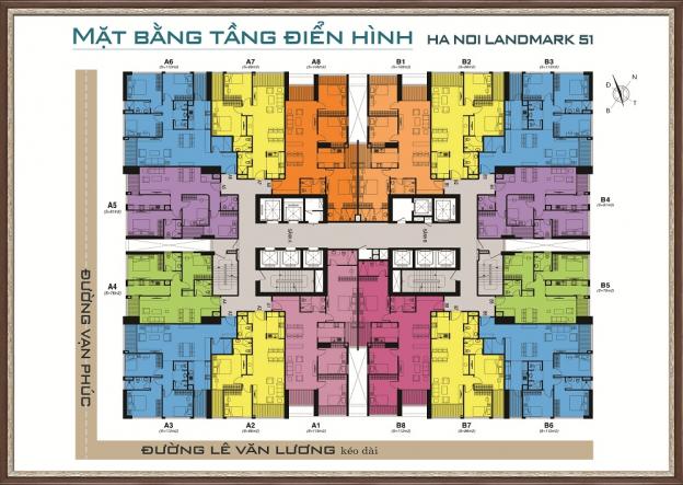Chung cư Hanoi Landmark 51 giá mới chỉ 1,7 tỷ căn 2 phòng ngủ 76m2 7519777